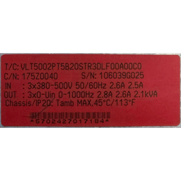 VLT5002PT5B20STR3DLF00A00C0